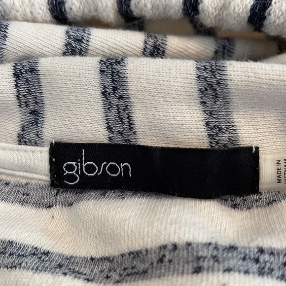 Women’s Navy & White Striped Cowl Neck Top - Picture 3 of 3